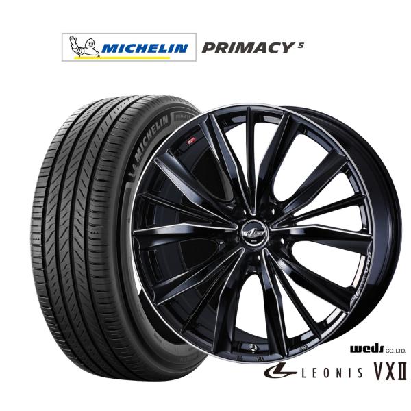 215/55R17 深溝WM01 wedsアルミセット！ WEDS（ウェッズ） サマータイヤ ホイール4本セット レオニス VXII