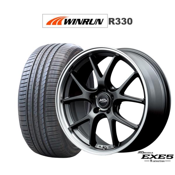 サマータイヤ ホイール4本セット MID ホイールズ EXE5 V selection WINRUN ウインラン R330 225/50R18