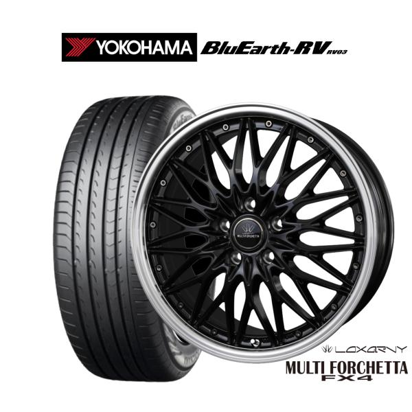 サマータイヤ ホイール4本セット BADX ロクサーニ マルチフォルケッタ FX4 ヨコハマ BluEarth ブルーアース RV03(RV-03) 225/4