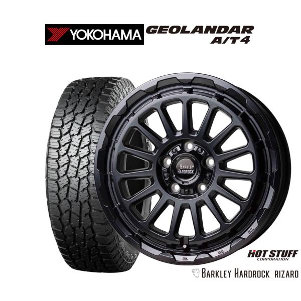 オフロードタイヤ ホイール4本セット ホットスタッフ バークレイハードロック リザード ヨコハマ GEOLANDAR ジオランダー AT4 (G018) 225