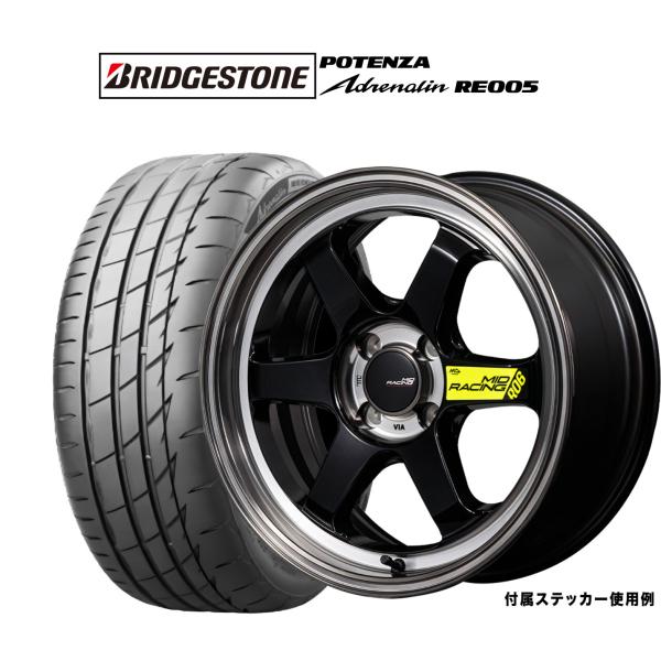 ポテンザ　アドレナリン　ホイール5万円→4万円 サマータイヤ ホイール4本セット MID レーシング R06 ブリヂストン