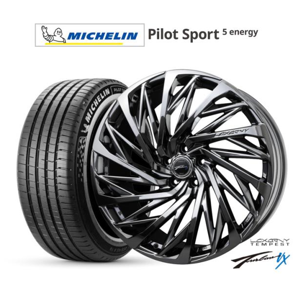 サマータイヤ ホイール4本セット BADX ロクサーニ テンペストタービンVX ミシュラン パイロット スポーツ 5 energy 245/45R20
