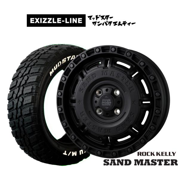 オフロードタイヤ ホイール4本セット BADX ロックケリー ROCK KELLY SAND MASTER(サンドマスター) MUDSTAR マッドスター WA
