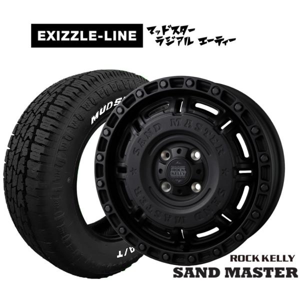 オフロードタイヤ ホイール4本セット BADX ロックケリー ROCK KELLY SAND MASTER(サンドマスター) MUDSTAR マッドスター RA