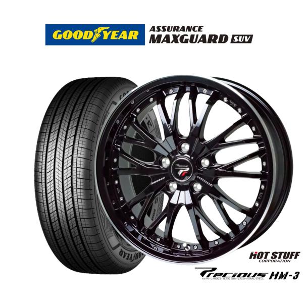 サマータイヤ ホイール4本セット ホットスタッフ プレシャス HM-3 グッドイヤー アシュアランス マックスガード SUV 225/55R19