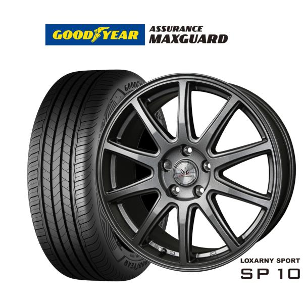 サマータイヤ ホイール4本セット BADX ロクサーニスポーツ SP10 グッドイヤー アシュアランス マックスガード 215/55R17