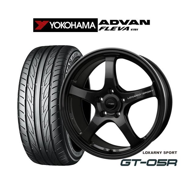 サマータイヤ ホイール4本セット BADX ロクサーニスポーツ GT-05R ヨコハマ ADVAN アドバン フレバ V701 215/45R18