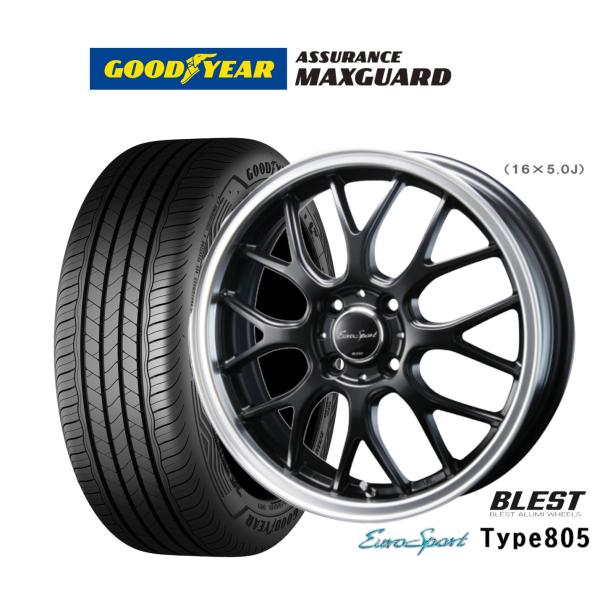 サマータイヤ ホイール4本セット ニューレイトン ユーロスポーツ タイプ 805 グッドイヤー ASSURANCE アシュアランス MAXGUARD 205/4