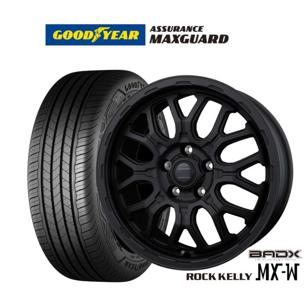 サマータイヤ ホイール4本セット BADX ロックケリー ROCK KELLY MX-W グッドイヤー ASSURANCE アシュアランス MAXGUARD 2