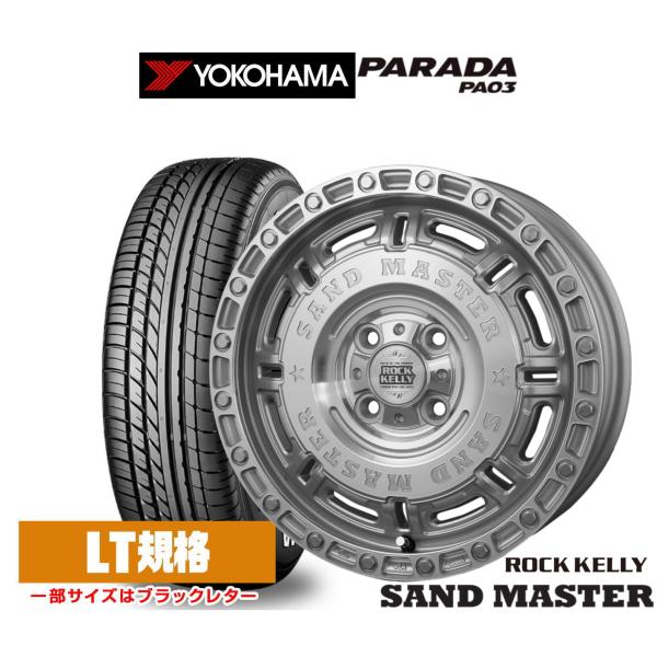サマータイヤ ホイール4本セット BADX ロックケリー ROCK KELLY SAND MASTER(サンドマスター) ヨコハマ PARADA パラダ PA0