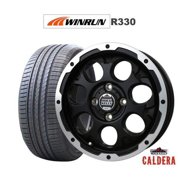 サマータイヤ ホイール4本セット BADX ロックケリー ROCK KELLY カルデラ(4-100) WINRUN ウインラン R330 155/65R14