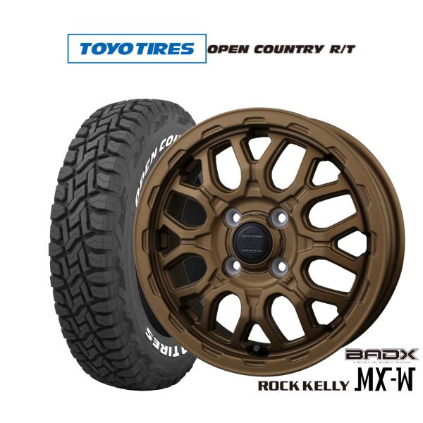 サマータイヤ ホイール4本セット BADX ロックケリー ROCK KELLY MX-W トーヨータイヤ OPEN COUNTRY オープンカントリー RT  