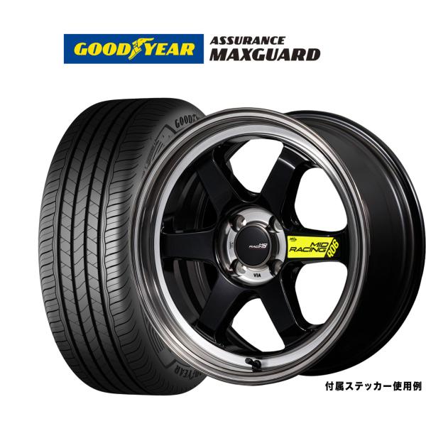 サマータイヤ ホイール4本セット MID レーシング R06 グッドイヤー ASSURANCE アシュアランス MAXGUARD 225/55R17