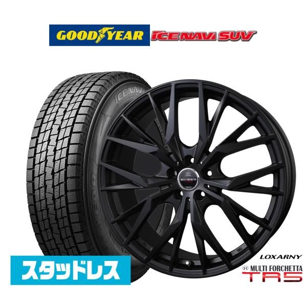 [2026年製]グッドイヤー ICE NAVI アイスナビ SUV  235/60R18 スタッドレスタイヤ ホイール4本セット BADX ロクサーニ マルチフ