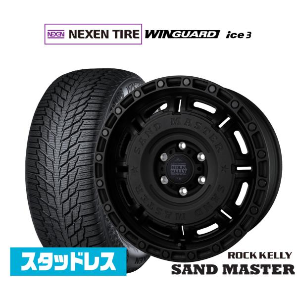 NEXEN ネクセン WINGUARD ウインガード ice 3 215/65R16 スタッドレスタイヤ ホイール4本セット BADX ロックケリー ROCK 