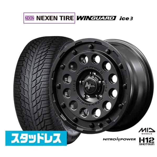 NEXEN ネクセン WINGUARD ウインガード ice 3 225/70R16 スタッドレスタイヤ ホイール4本セット MID ナイトロパワー H12 シ
