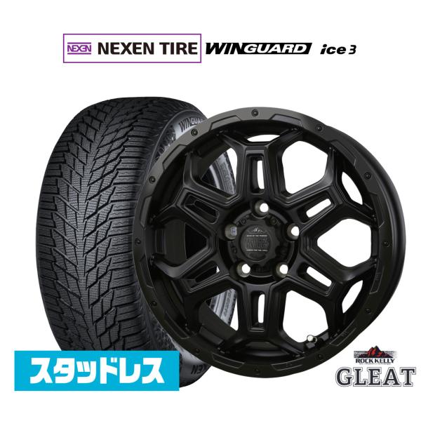 NEXEN ネクセン WINGUARD ウインガード ice 3 215/65R16 スタッドレスタイヤ ホイール4本セット BADX ロックケリー ROCK 