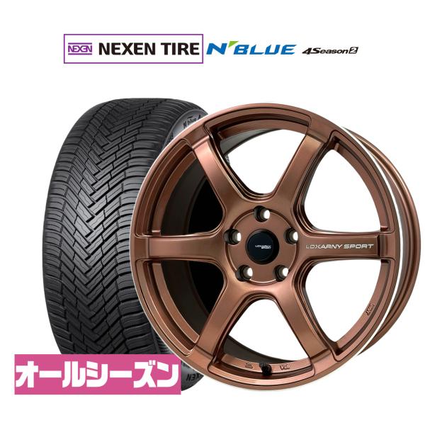 サマータイヤ ホイール4本セット BADX ロクサーニスポーツ GT-06R NEXEN ネクセン N blue 4Season2 (オールシーズン) 215/