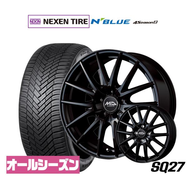 サマータイヤ ホイール4本セット MID ホイールズ SQ27 NEXEN ネクセン N blue 4Season2 (オールシーズン) 205/55R16