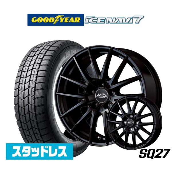 [ライズ/ロッキー ハイブリッド]グッドイヤー ICE NAVI アイスナビ 7 日本製  195/65R16 スタッドレスタイヤ ホイール4本セット MID 