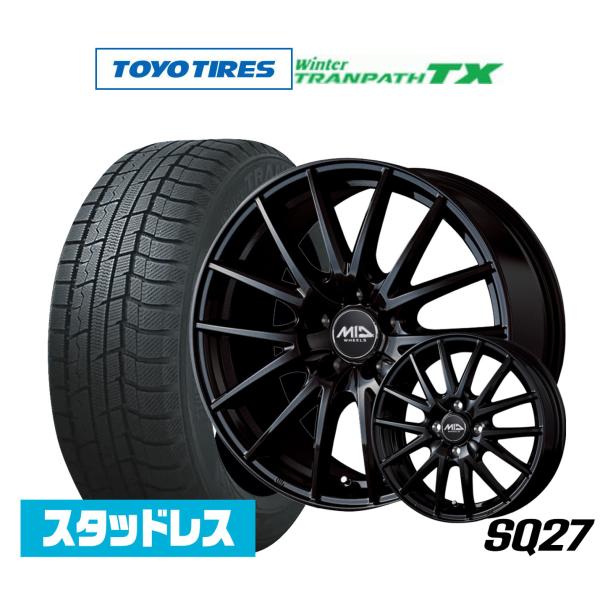 トーヨータイヤ ウィンタートランパス TX 215/65R16 スタッドレスタイヤ ホイール4本セット MID ホイールズ SQ27