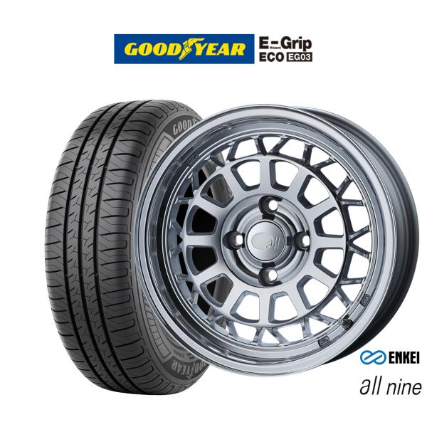 サマータイヤ ホイール4本セット エンケイ all-nine(オールナイン) グッドイヤー エフィシエント グリップ エコ EG03 165/60R15