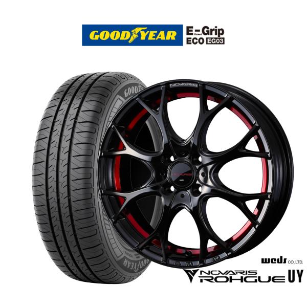 サマータイヤ ホイール4本セット ウェッズ ノヴァリス ローグ UY グッドイヤー エフィシエント グリップ エコ EG03 165/50R16