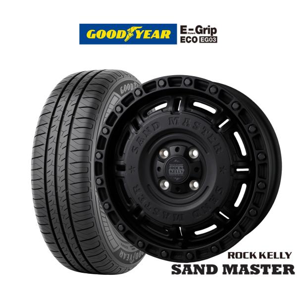 サマータイヤ ホイール4本セット BADX ロックケリー ROCK KELLY SAND MASTER(サンドマスター) グッドイヤー エフィシエント グリップ