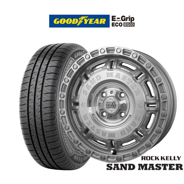 サマータイヤ ホイール4本セット BADX ロックケリー ROCK KELLY SAND MASTER(サンドマスター) グッドイヤー エフィシエント グリップ