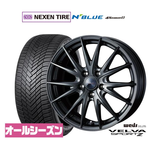 サマータイヤ ホイール4本セット ウェッズ ヴェルヴァ SPORT2 (スポルト2) NEXEN ネクセン N blue 4Season2 (オールシーズン) 