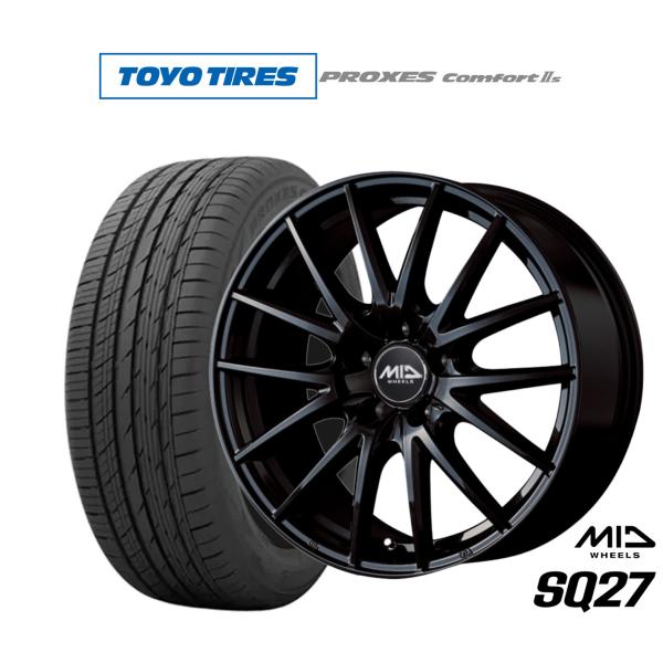 サマータイヤ ホイール4本セット MID ホイールズ SQ27 トーヨータイヤ プロクセス PROXES Comfort 2s (コンフォート 2s) 215/
