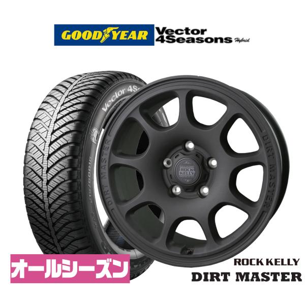サマータイヤ ホイール4本セット BADX ロックケリー ROCK KELLY DIRT MASTER(ダートマスター) グッドイヤー VECTOR ベクター 