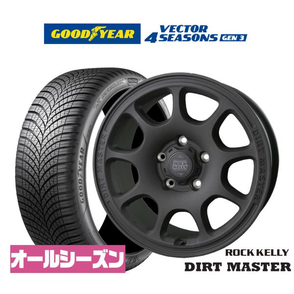 サマータイヤ ホイール4本セット BADX ロックケリー ROCK KELLY DIRT MASTER(ダートマスター) グッドイヤー VECTOR ベクター 