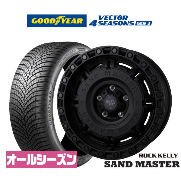 サマータイヤ ホイール4本セット BADX ロックケリー ROCK KELLY SAND MASTER(サンドマスター) グッドイヤー VECTOR ベクター 