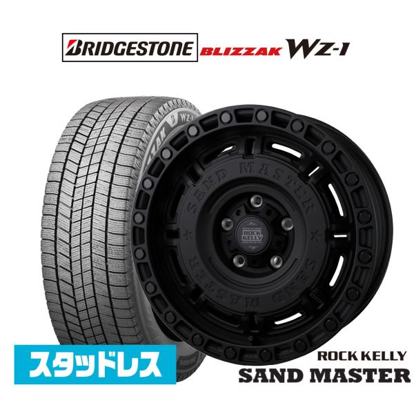 ブリヂストン BLIZZAK ブリザック WZ-1 215/60R16 スタッドレスタイヤ ホイール4本セット BADX ロックケリー ROCK KELLY S