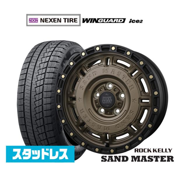 NEXEN ネクセン WINGUARD ウインガード ice 2 215/60R16 スタッドレスタイヤ ホイール4本セット BADX ロックケリー ROCK 