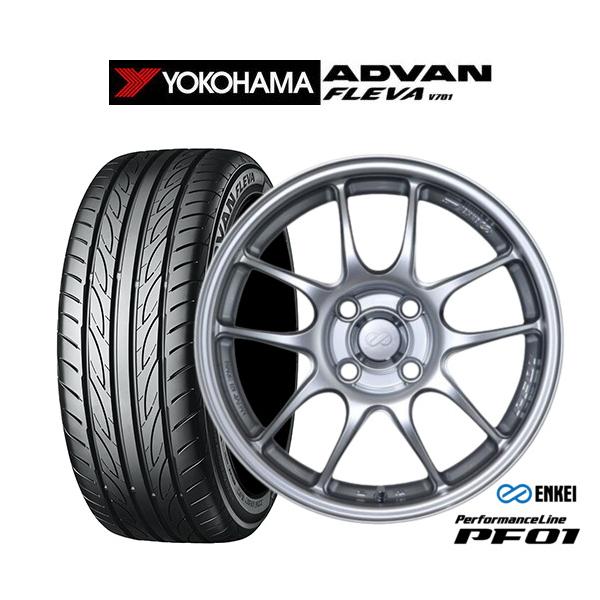 サマータイヤ ホイール4本セット エンケイ PF01 ヨコハマ ADVAN アドバン フレバ V701 195/50R16