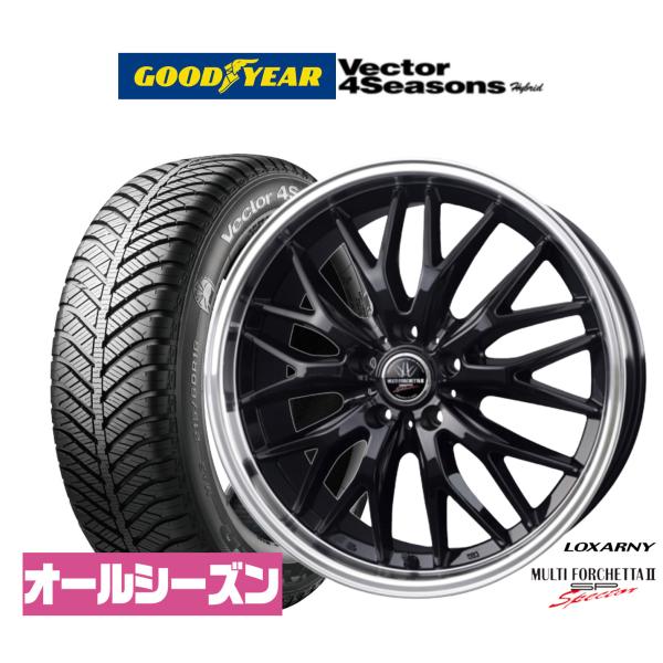 オールシーズンタイヤ ホイール4本セット BADX ロクサーニ マルチフォルケッタ２ SP-SPECTOR グッドイヤー VECTOR ベクター 4Season