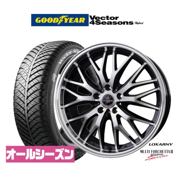 オールシーズンタイヤ ホイール4本セット BADX ロクサーニ マルチフォルケッタ２ SP-SPECTOR グッドイヤー VECTOR ベクター 4Season