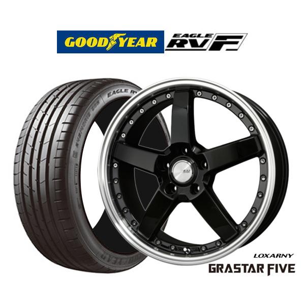 19インチ 7.5jPCD114ロクサーニグラスターファイブ+タイヤ一本おまけ ロクサーニ 19インチ ホイール 7.5J 5穴 114.3 4本 グラスター