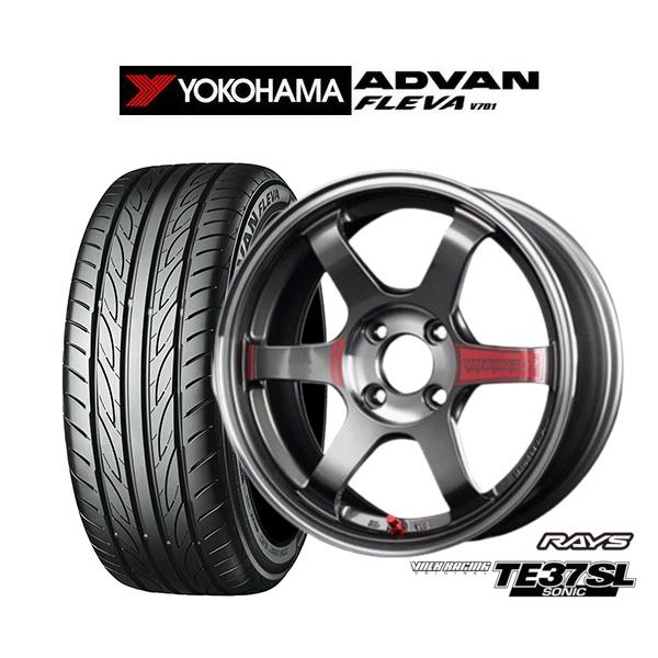 サマータイヤ ホイール4本セット レイズ ボルクレーシング TE37 SONIC(ソニック)SL ヨコハマ ADVAN アドバン フレバ V701 185/55