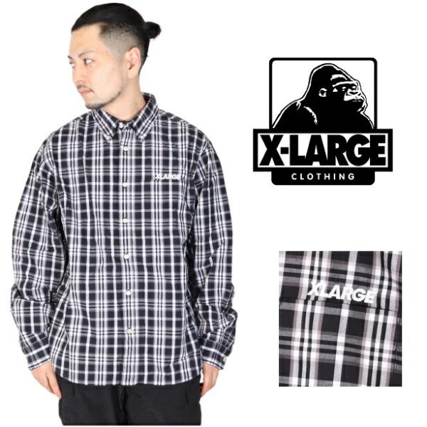 XLARGE（エクストラ ラージ） 長袖 EMBROIDERY BD チェックシャツ