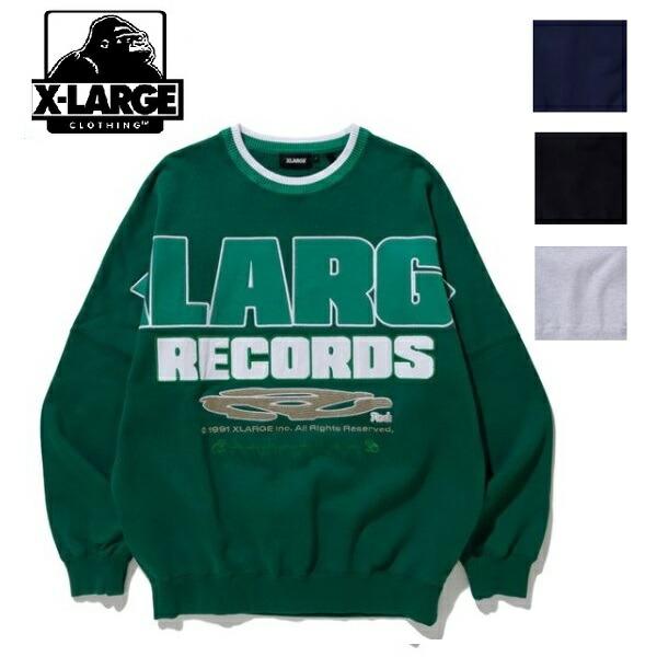 XLARGE（エクストラ ラージ） X-LARGE records CREWNECK SWEAT 