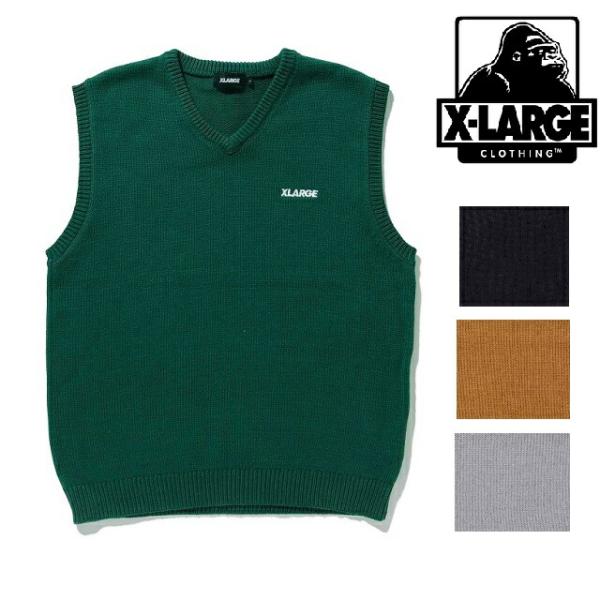 XLARGE（エクストラ ラージ） X-LARGE STANDARD LOGO KNIT VEST ニット