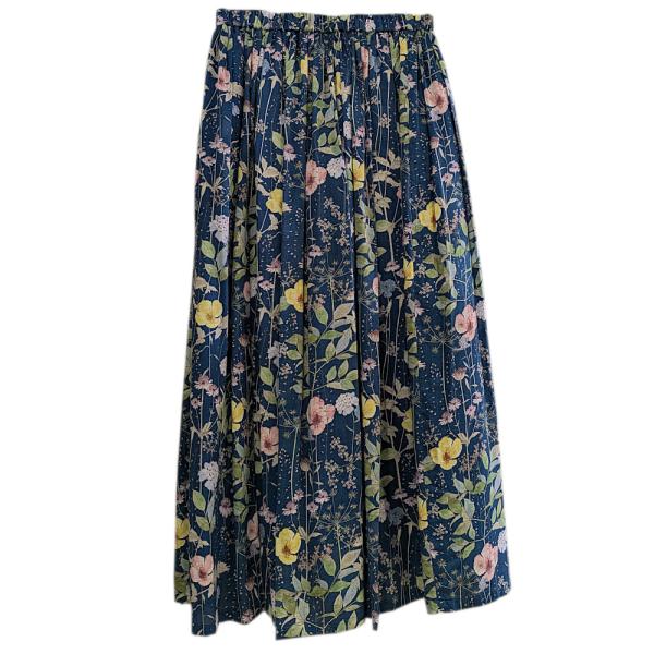 未使用J.Sloane ジェイスローアン タナローン　リバティプリントスカート J.Sloane ジェイスローアン リバティスカート 花柄 黄色 新品タグ付き