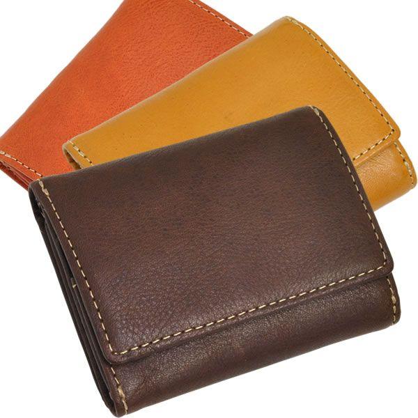 コンパクト 三つ折り財布 レディース レディス ベジタブルレザー