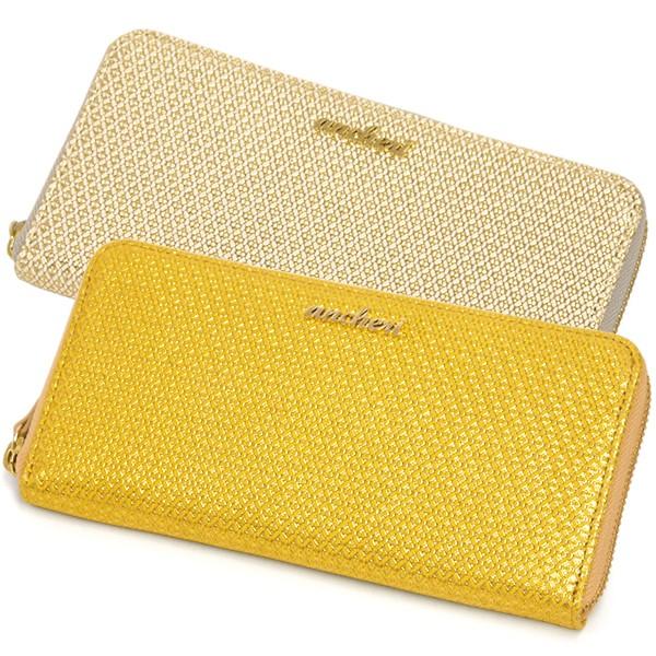 ancheri（アンシェリ） 長財布 ラウンドファスナー レディース 革財布