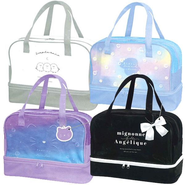 中ボストンバッグ　ユキエモン　限定 プールバック 二層式ボストンバッグ 218208/シマエナガ 218209