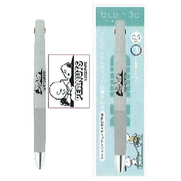 SNOOPY スヌーピー ブレン 3色ボールペン 0.5mm ES427GY/グレー