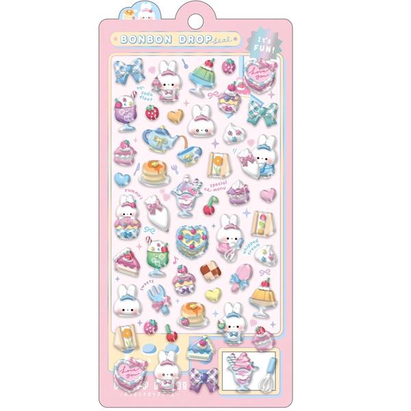 【国内正規品】ボンボンドロップシール ５枚セット Q-LiA（クーリア） シール ボンボンドロップシール すいーつボンボン